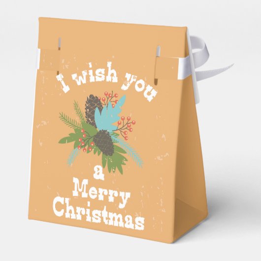 Frohe Weihnachtsdekoration Geschenkschachtel (Rückseite)