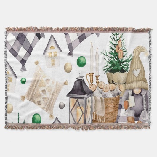 Frohe Weihnachtsdekoration Gnome Decke (Vorderseite)