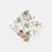 Frohe Weihnachtsdekoration Gnome Serviette (Ecke)