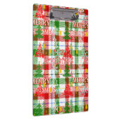 Frohe Weihnachtsdekoration Kariert Tartan Klemmbrett (Rechts)