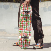Frohe Weihnachtsdekoration Kariert Tartan Skateboard
