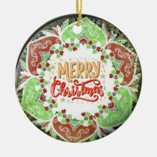 Frohe Weihnachtsdekoration Keramik Ornament