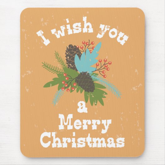 Frohe Weihnachtsdekoration Mousepad (Vorne)