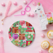 Frohe Weihnachtsdekoration Schneeflocke hören Pappteller (Party)