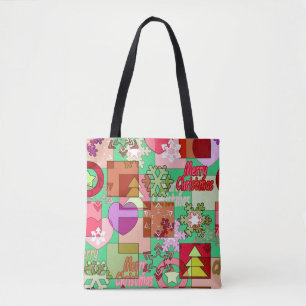 Frohe Weihnachtsdekoration Schneeflocke hören Tasche