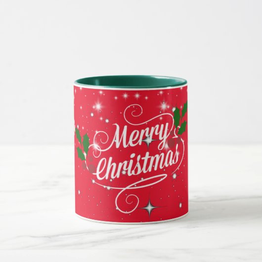 Frohe Weihnachtsdekoration Tasse (Zentrum)