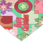 Frohe Weihnachtsdekoration Tischdecke (Schrägansicht)