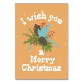 Frohe Weihnachtsdekoration Tischnummer