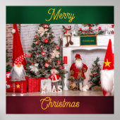 Frohe Weihnachtsdekorationen Poster (Vorne)