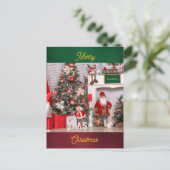 Frohe Weihnachtsdekorationen Postkarte (Stehend Vorderseite)