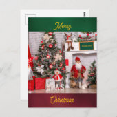 Frohe Weihnachtsdekorationen Postkarte (Vorne/Hinten)