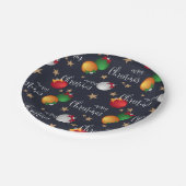 Frohe Weihnachtsdekorationen | Urlaub Pappteller (Schrägansicht)