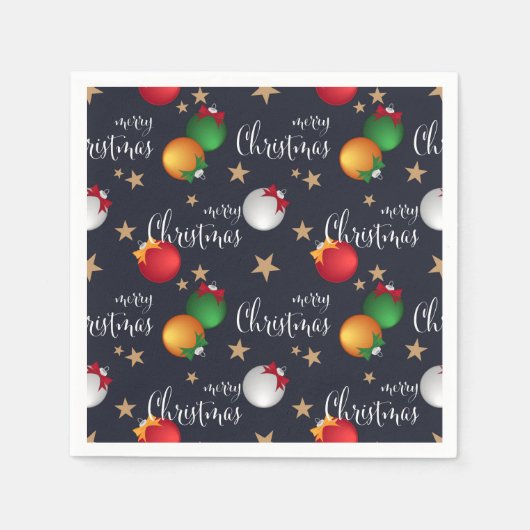 Frohe Weihnachtsdekorationen | Urlaub Serviette (Vorderseite)