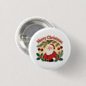 Frohe Weihnachtsdesign Button (Vorne & Hinten)
