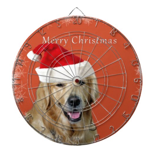 Frohe Weihnachtsdoggie Dartscheibe (vorne)