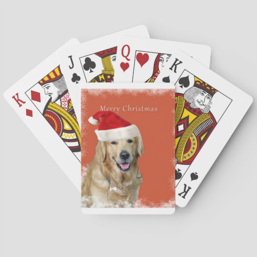Frohe Weihnachtsdoggie Spielkarten (Rückseite)