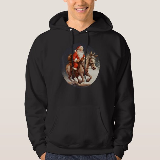 Frohe WeihnachtsDonkey mit Weihnachtskostüm Hoodie (Vorderseite)
