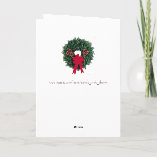 Frohe Weihnachtsdorf Name Snow Karte (Rückseite)