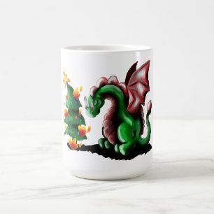 Frohe Weihnachtsdrache Kaffeetasse