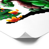 Frohe Weihnachtsdrache Poster (Ecke)