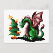 Frohe Weihnachtsdrache Postkarte (Vorderseite)