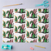 Frohe Weihnachtsdrache Seidenpapier (Basteln)