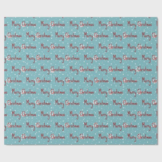 Frohe Weihnachtsdrucke mit Schnee Geschenkpapier (Flach)