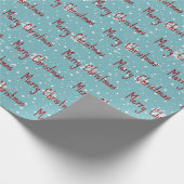 Frohe Weihnachtsdrucke mit Schnee Geschenkpapier (Ecke)