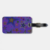 Frohe Weihnachtsdunkel Lila, Stars Heaven Star Gepäckanhänger (Rückseite horizontal)