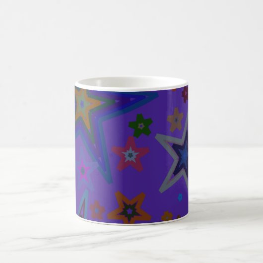 Frohe Weihnachtsdunkel Lila, Stars Heaven Star Kaffeetasse (Mittel)
