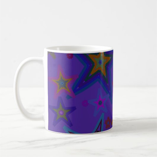 Frohe Weihnachtsdunkel Lila, Stars Heaven Star Kaffeetasse (Links)
