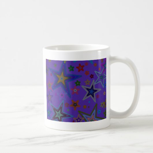 Frohe Weihnachtsdunkel Lila, Stars Heaven Star Kaffeetasse (Rechts)