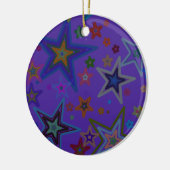 Frohe Weihnachtsdunkel Lila, Stars Heaven Star Keramikornament (Links)