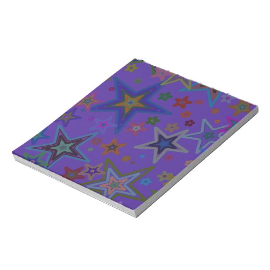Frohe Weihnachtsdunkel Lila, Stars Heaven Star Notizblock (Rotiert)
