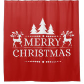 Frohe Weihnachtsduschvorhang Duschvorhang (Vorderseite)