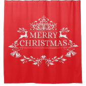 Frohe Weihnachtsduschvorhang Duschvorhang (Vorderseite)