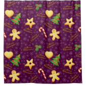 Frohe Weihnachtsduschvorhang Duschvorhang (Vorderseite)