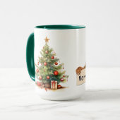 Frohe Weihnachtseichhörnchen Weihnachtsbaum essbar Tasse (Vorderseite Links)