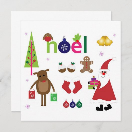 Frohe Weihnachtseinladung Einladung (Vorne/Hinten)