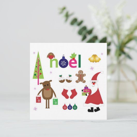 Frohe Weihnachtseinladung Einladung (Stehend Vorderseite)