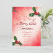 Frohe Weihnachtseinladung Einladung (Stehend Vorderseite)