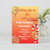 Frohe Weihnachtseinladung Einladung (Stehend Vorderseite)