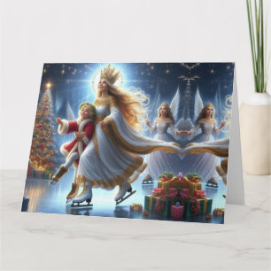 Frohe Weihnachtseis-Skaten Karte