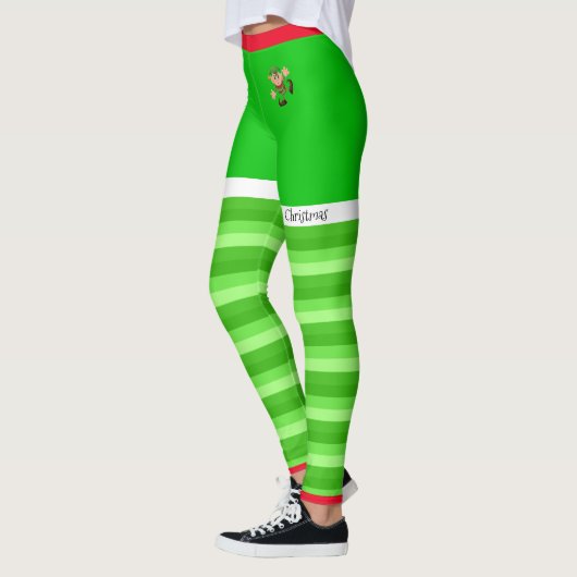 Frohe Weihnachtselfen Leggings (Links)