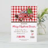 Frohe Weihnachtsessen Einladung (Stehend Vorderseite)