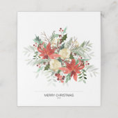 Frohe Weihnachtsessen geklappte Platzkarte (Außenseite Aufgefaltet)