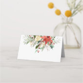 Frohe Weihnachtsessen geklappte Platzkarte (Rückseite)