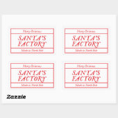 Frohe Weihnachtsfabrik im Nordpol Rechteckiger Aufkleber (Blatt)