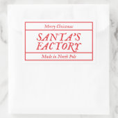 Frohe Weihnachtsfabrik im Nordpol Rechteckiger Aufkleber (Tasche)