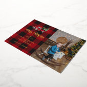 Frohe Weihnachtsfahrt & Buffalo Karo Foto V Folieneinladung (Gedreht)